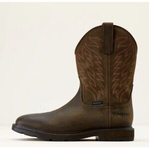 Ariat Groundbreaker Wide Square Toe Work Boot | Brown Leather |Men’s Size 11D